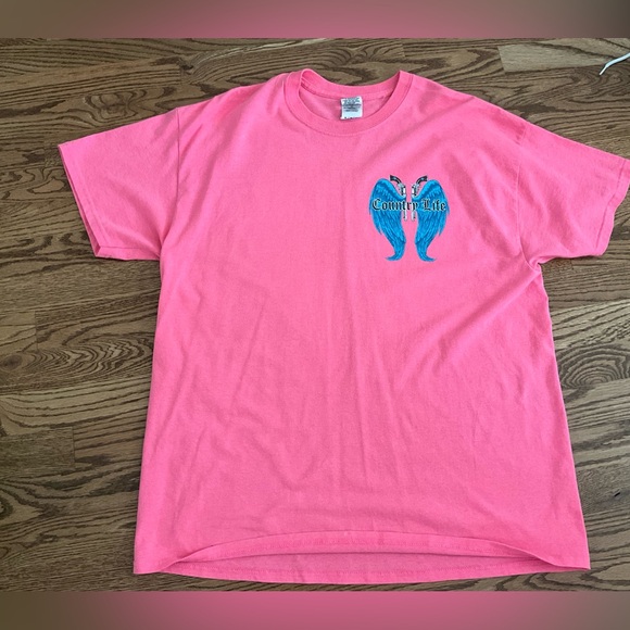 Gildan Ultra Cotton Pink T-Shirt - Picture 1 of 3